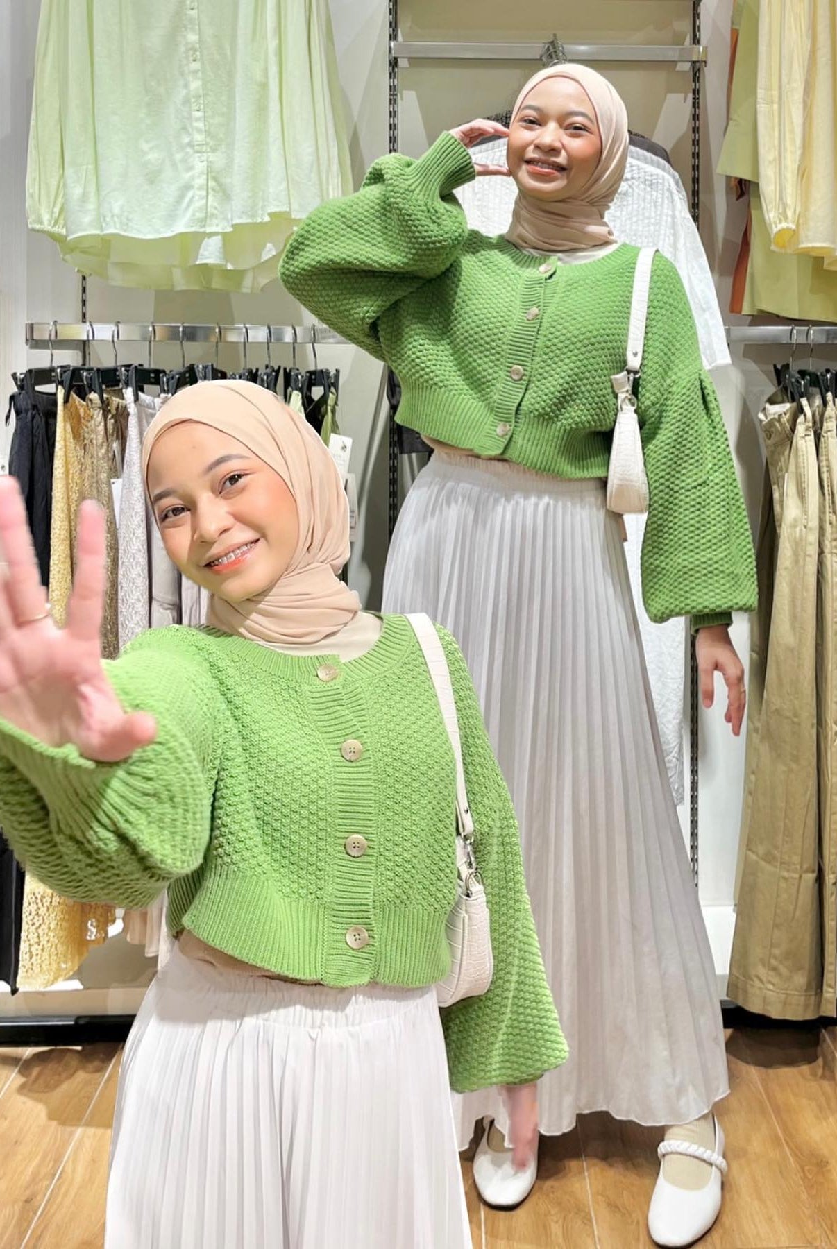 Astrid Alfin mengenakan Baju Set Wanita Terbaru Averil Set Styling