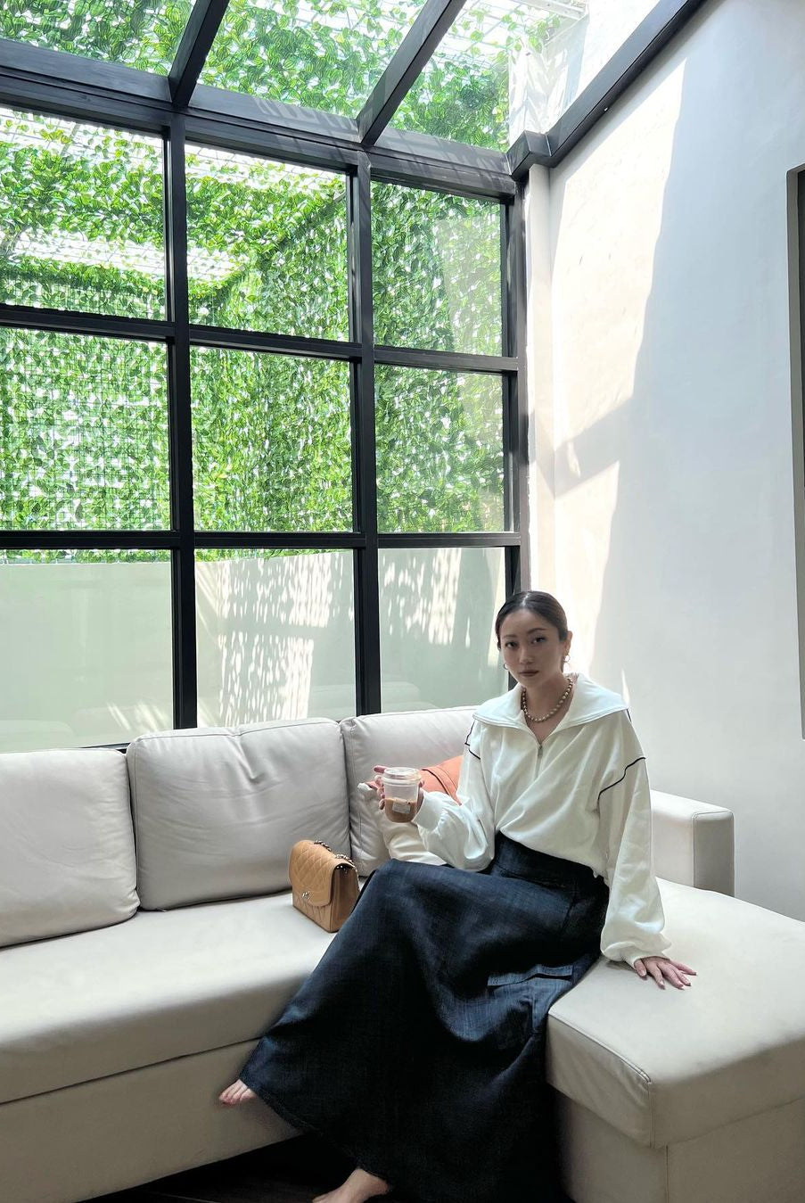 Half Zip Sweater Bliss - Styling by Peggy Xu