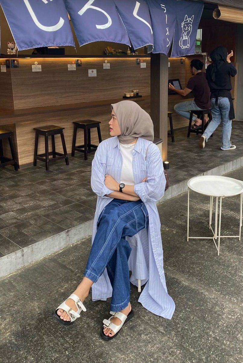 Dress Kemeja Zerrin Shirt Dress - Styling by Shella