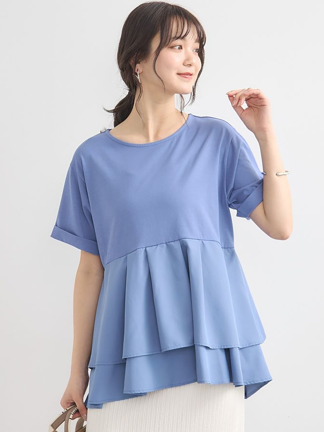 Kozue Back Pleated Blouse - Black - Earth Music & Ecology