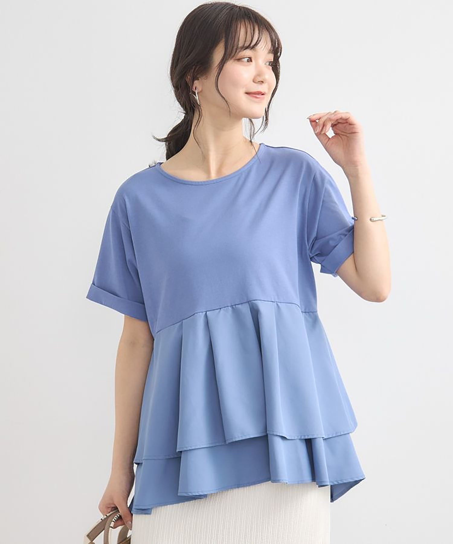 Kozue Back Pleated Blouse - Black - Earth Music & Ecology