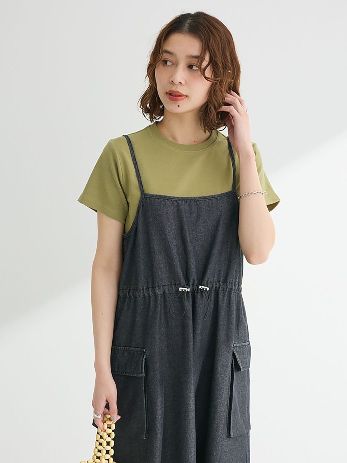 Hanataba Denim Camisole Dress - Black - Green Parks