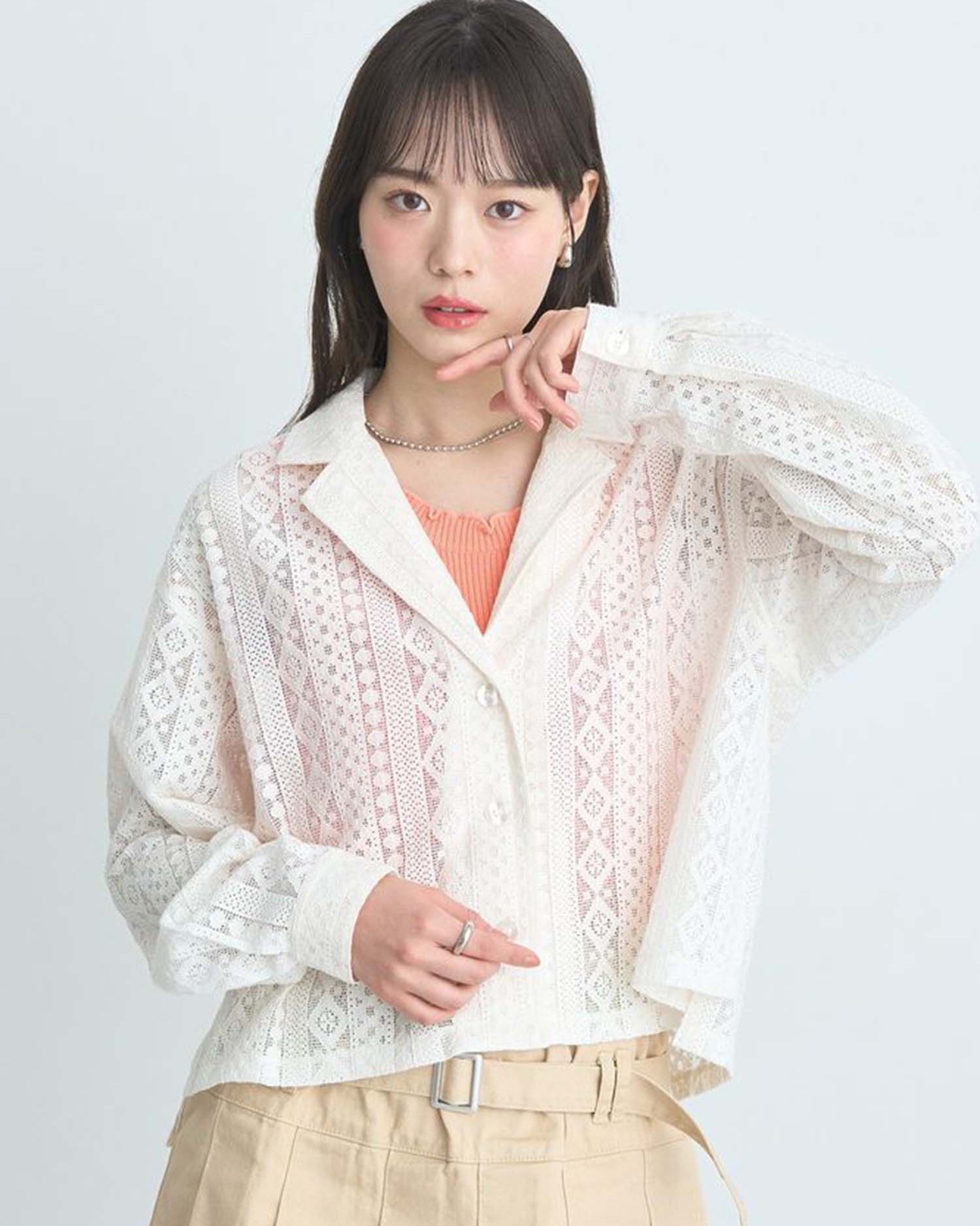 Noshiro Lace Shirt - Black - Earth Music & Ecology