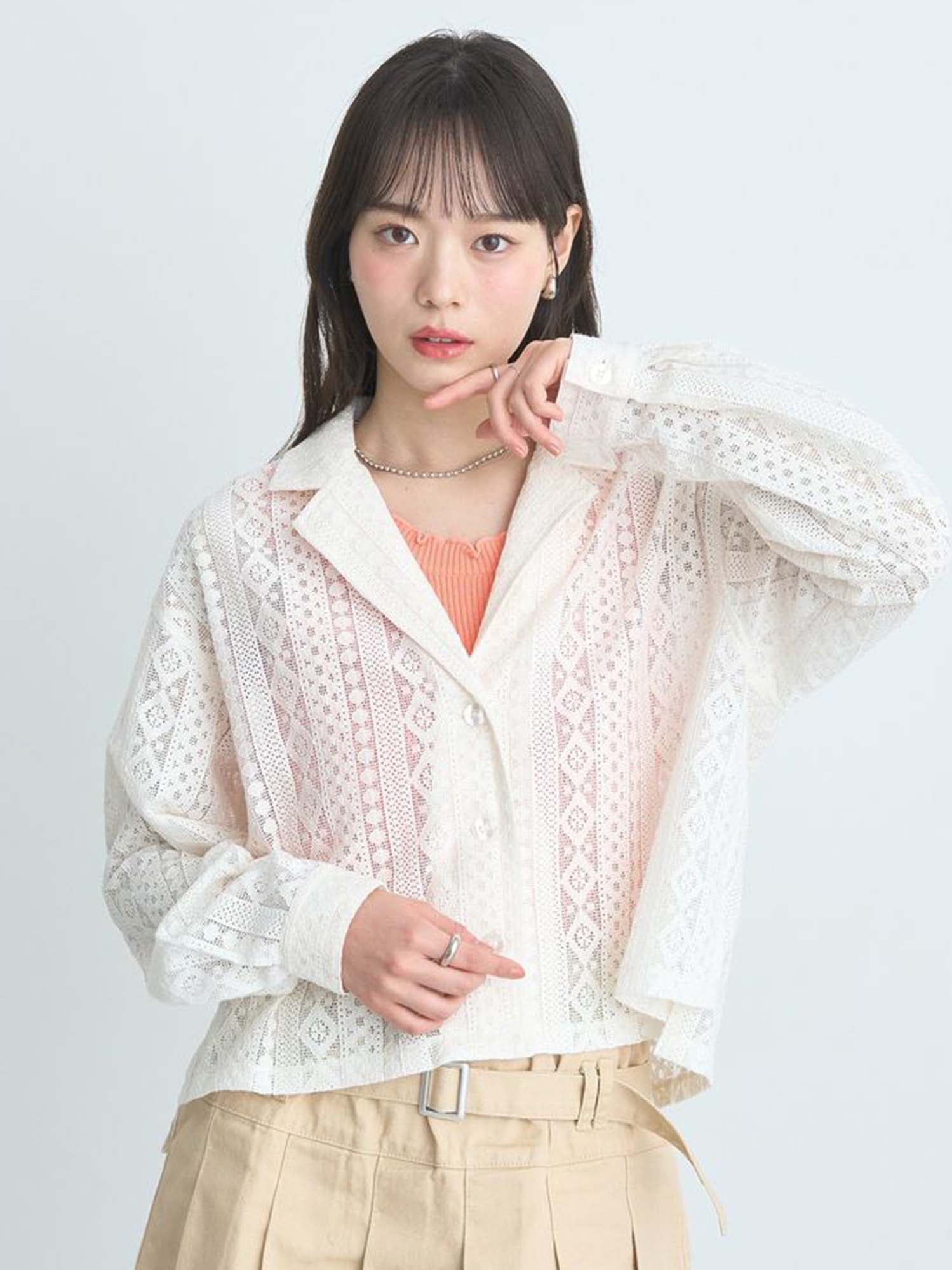 Noshiro Lace Shirt - Black - Earth Music & Ecology