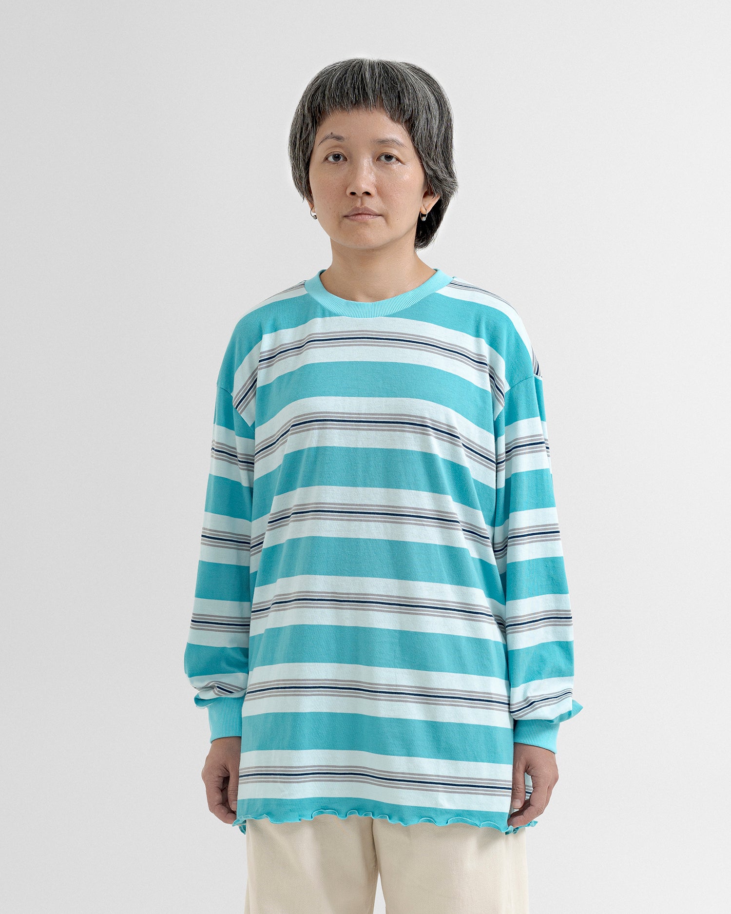 Delphine T-Shirt - Stripe White - BLUE LABEL
