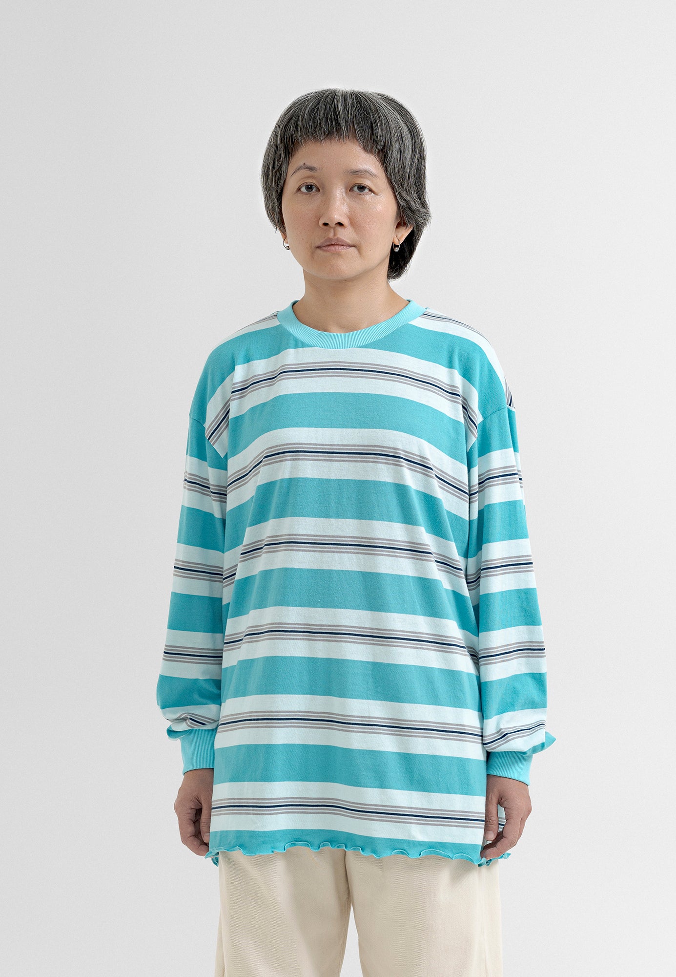 Delphine T-Shirt - Stripe White - BLUE LABEL