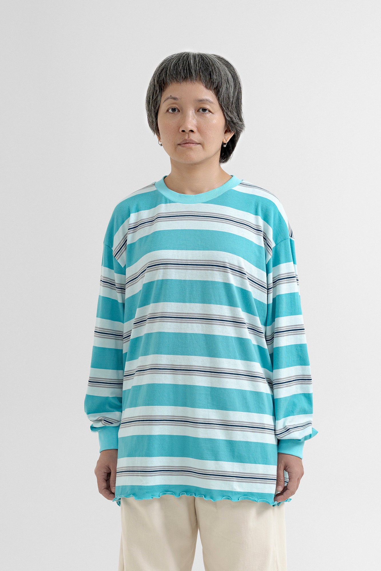 Delphine T-Shirt - Stripe White - BLUE LABEL