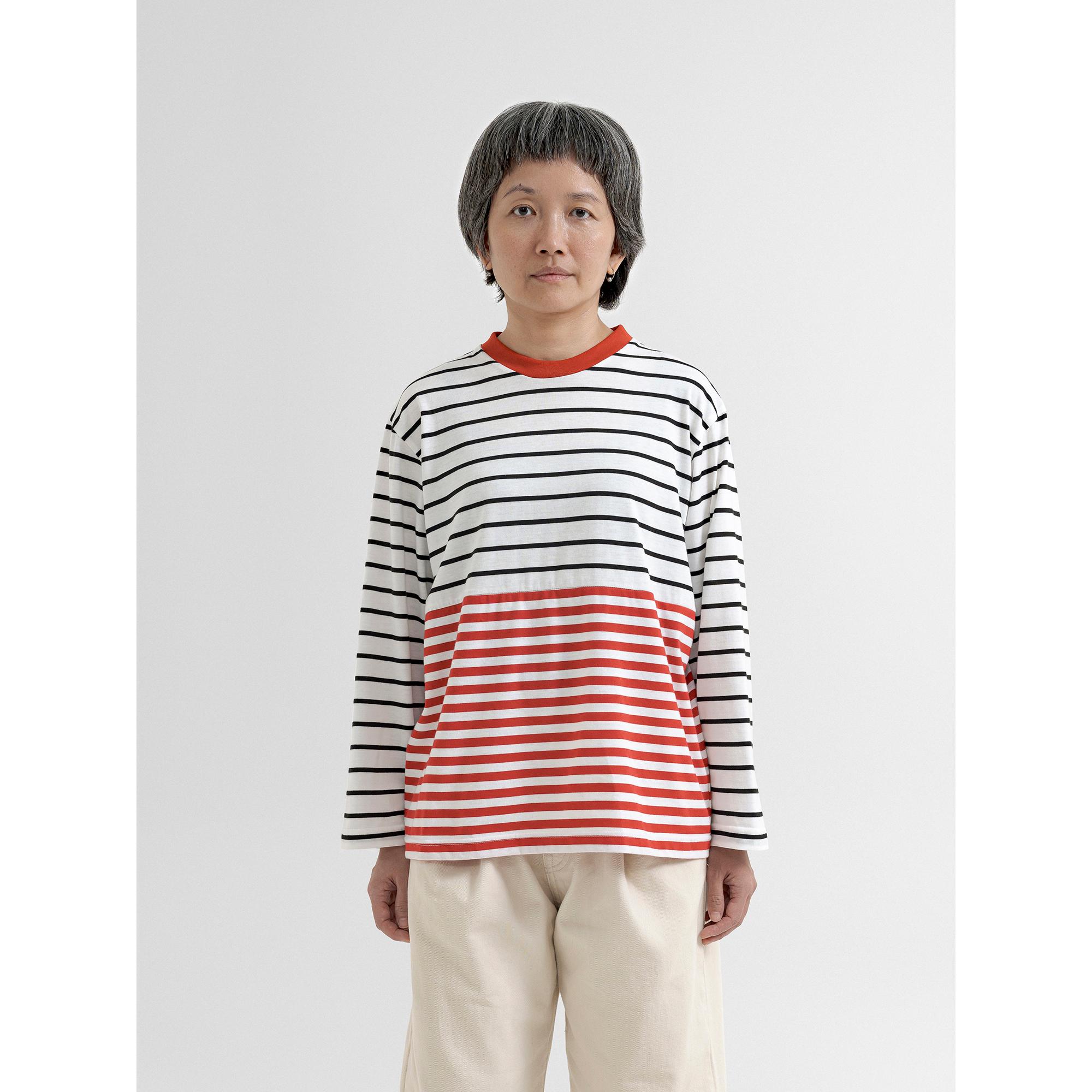 Birgitta Combo Stripe Tee - Navy - BLUE LABEL