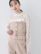 Bustier Top Hazuki Bustier with Cotton Belt - Bobo Tokyo