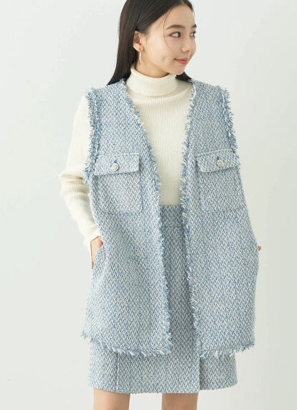Vest Wanita Komu Tweed Gilet Bobo Tokyo