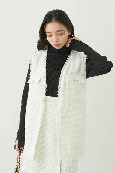Vest Wanita Komu Tweed Gilet Bobo Tokyo