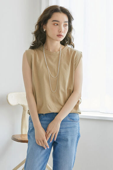Blouse Tanpa Lengan Cannes French Sleeve Pullover