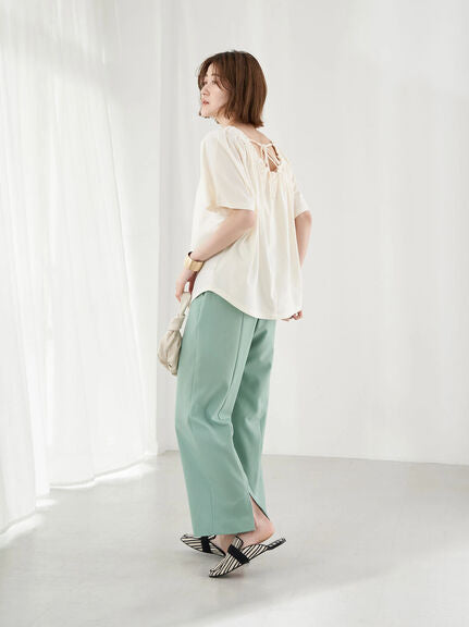 blouse Wanita Kekinian Wrenly Sheer Gathered