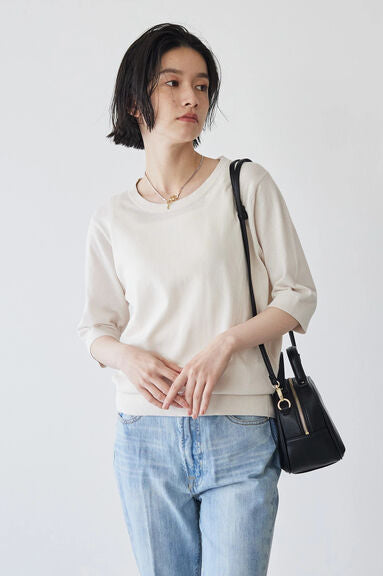 Blouse rajut Alicia Crew nexk Short Sleeve Knit