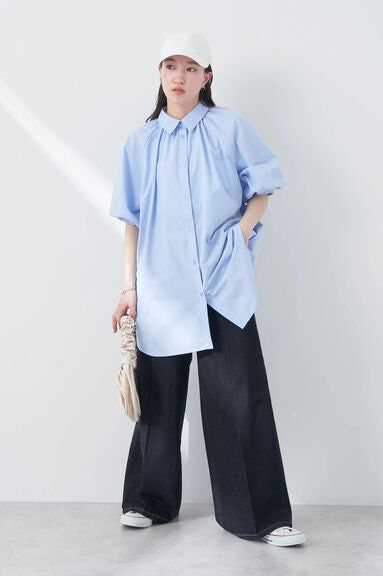 Blouse Lengan Balon Uruwashi Puff Sleeve Tunic Blouse