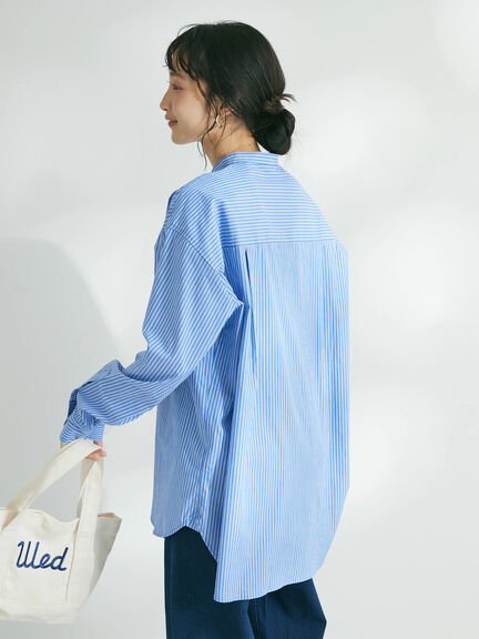 Chisaki Band Collar Shirt - Earth, Music & Ecology