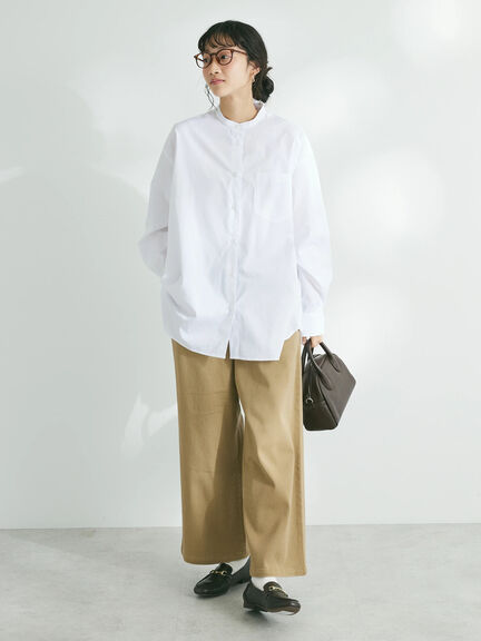 Chisaki Band Collar Shirt - Earth, Music & Ecology