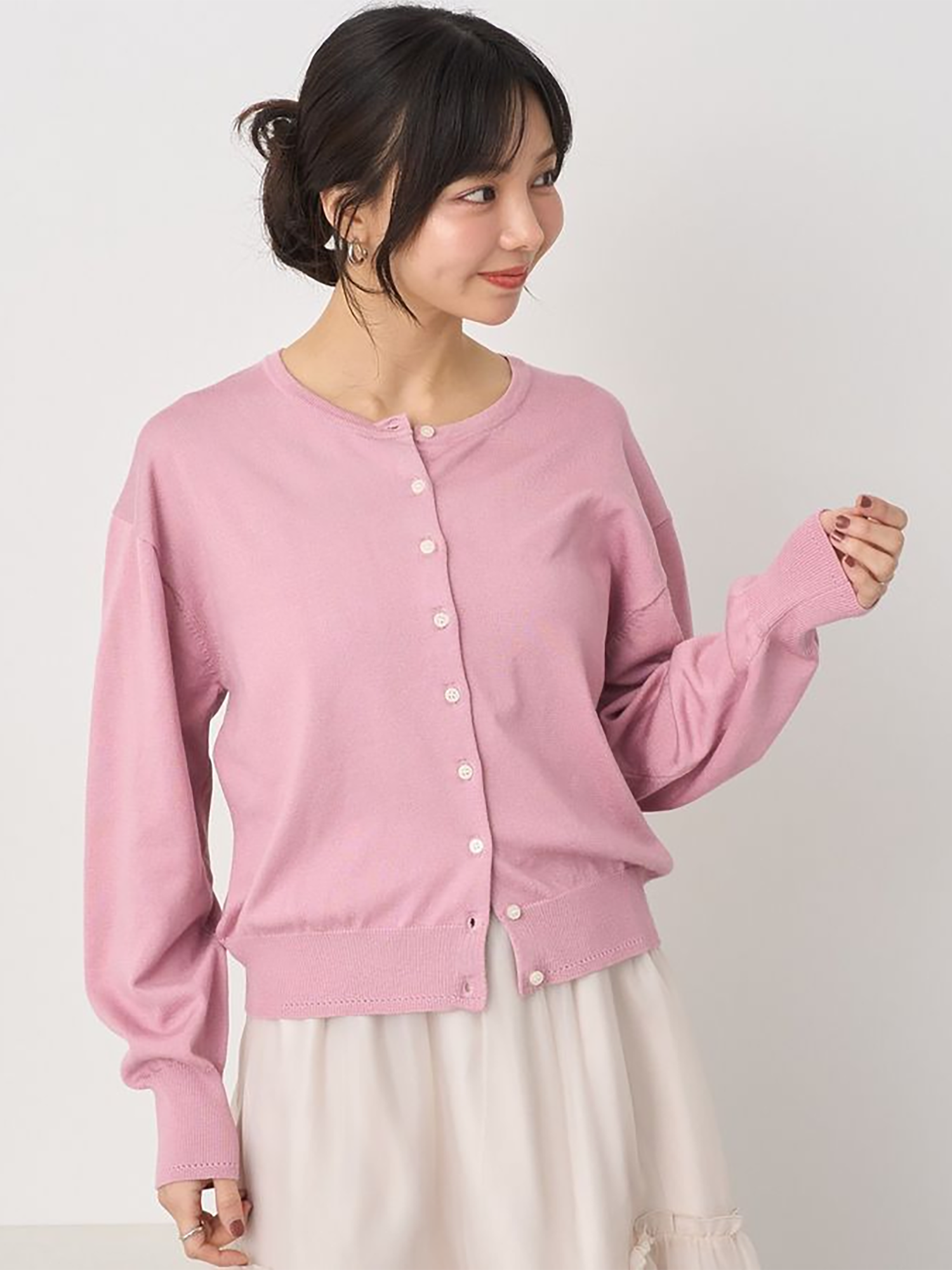 Tsutsuji UV Knit Cardigan - Dark Navy - Earth Music & Ecology