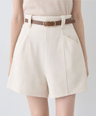 Yukari Belted shorts - BLACK - Earth Music & Ecology