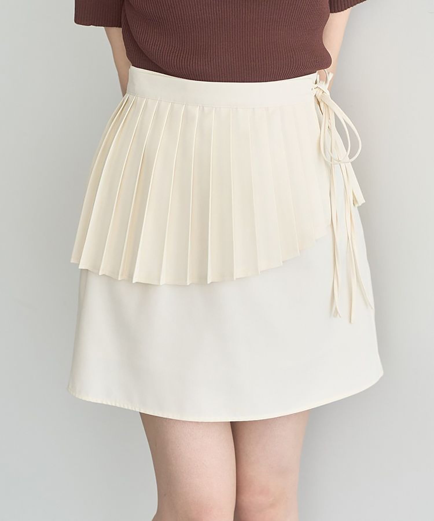 Yubi SET Pleated wrap skirt - BLACK - Earth Music & Ecology
