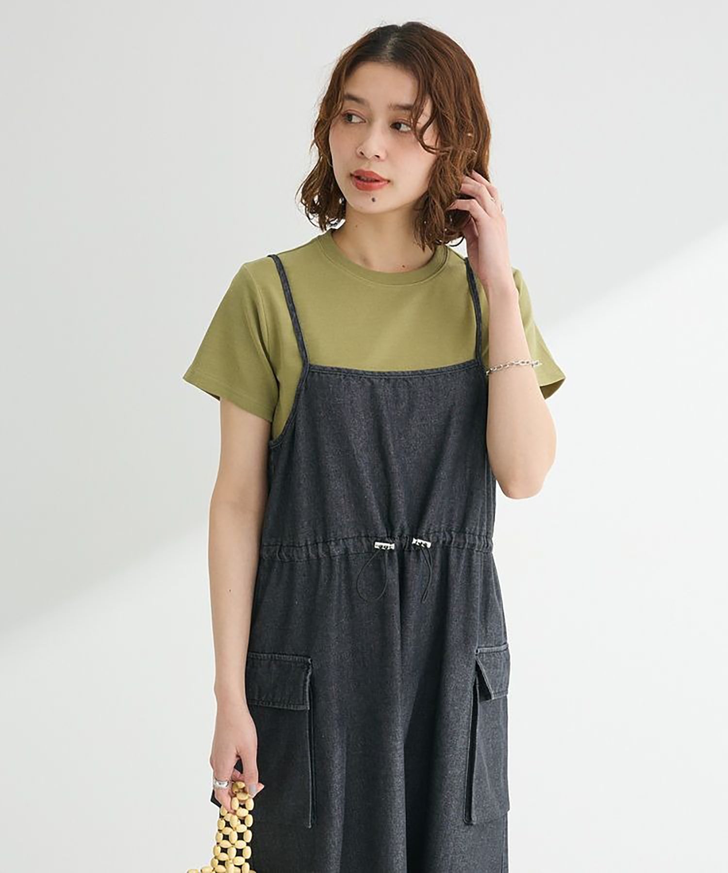 Hanataba Denim Camisole Dress - Black - Green Parks