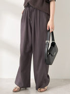 Nire Linen Wide Pants - Beige - American Holic