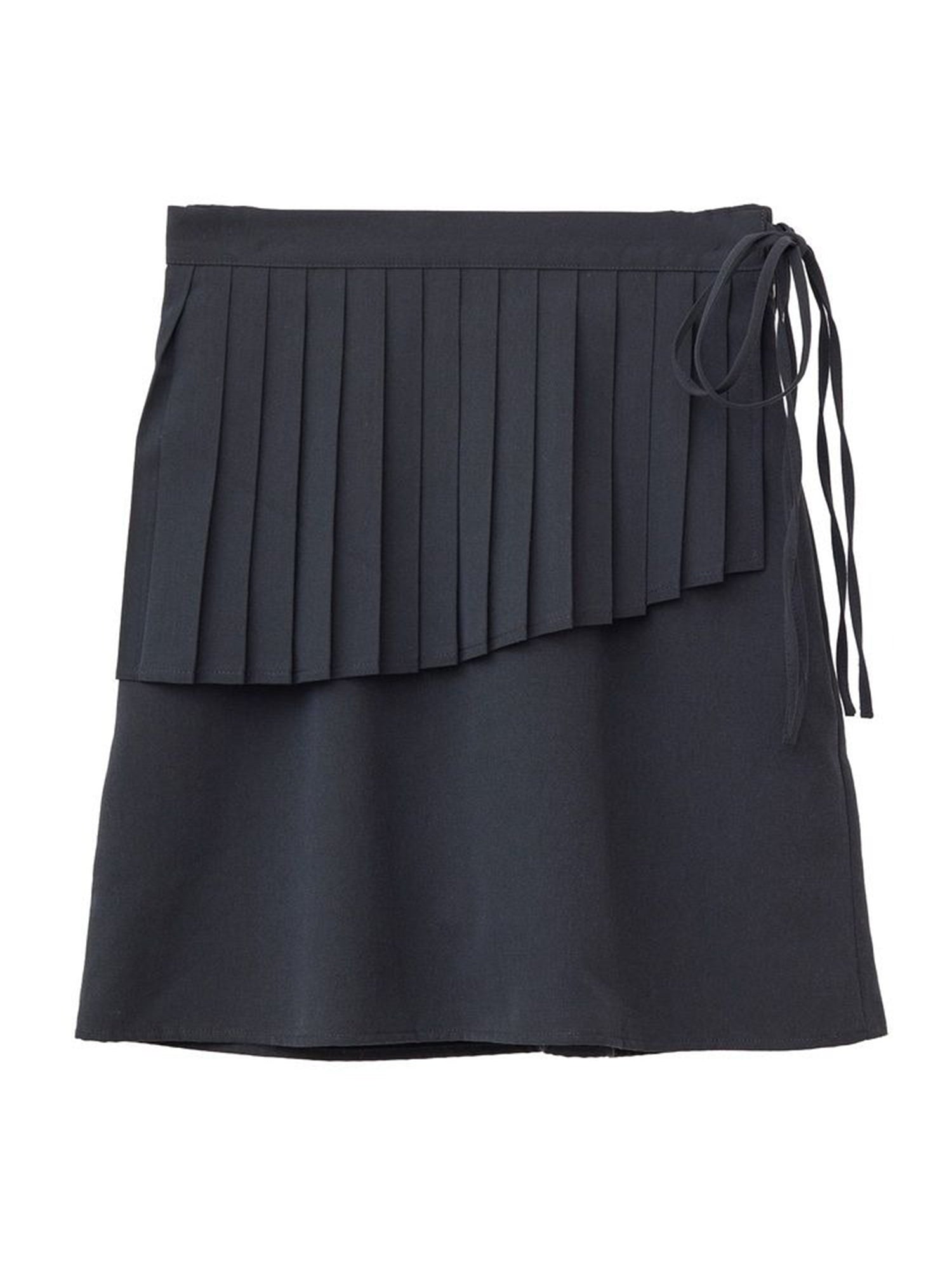 Rok Waninta Modern Look - Yubi SET Pleated wrap skirt - BLACK