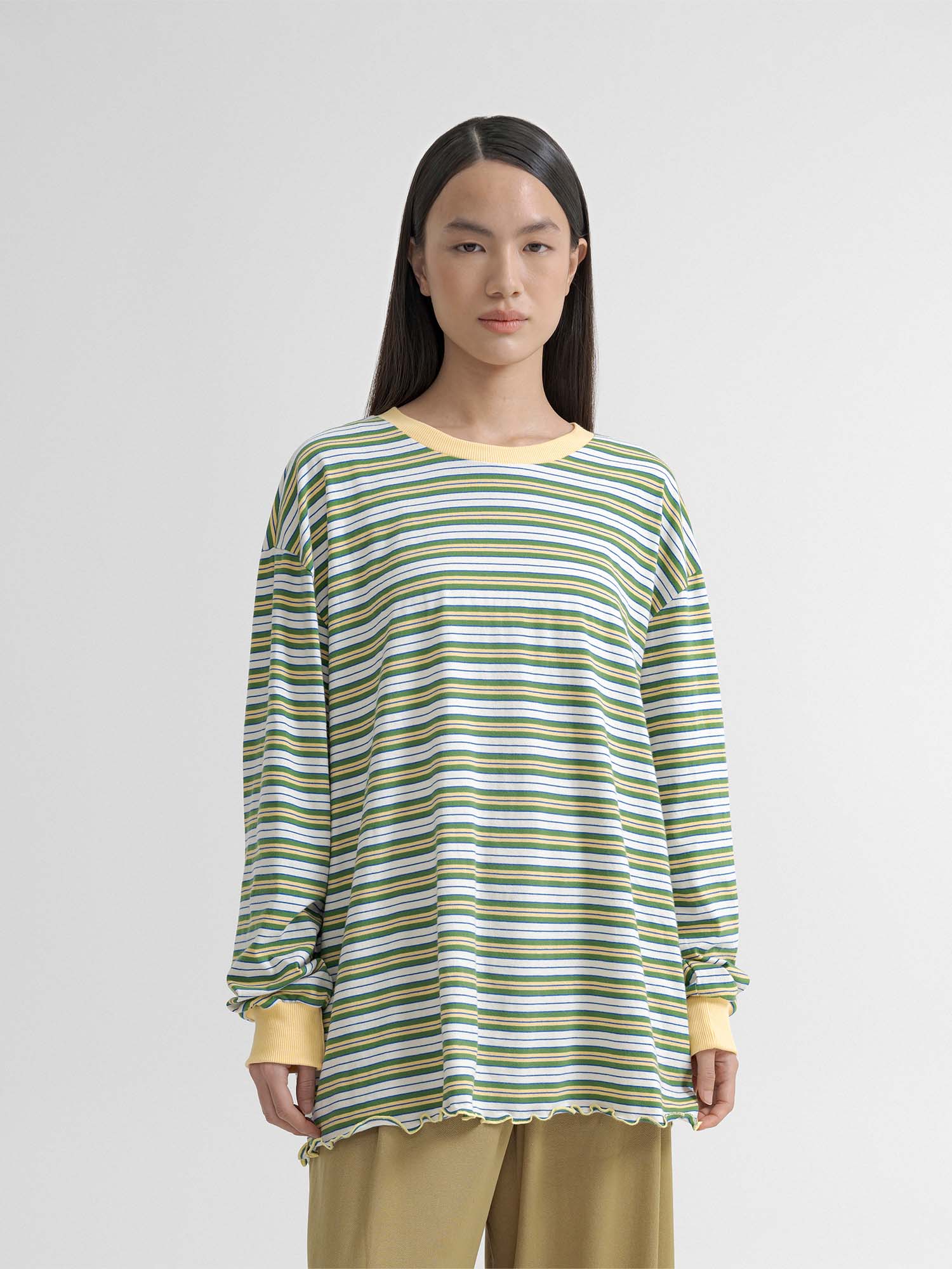 Delphine T-Shirt - Stripe White - BLUE LABEL