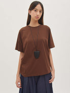 Kae Gathering Tee - Dark Brown - Velvet at Bobo