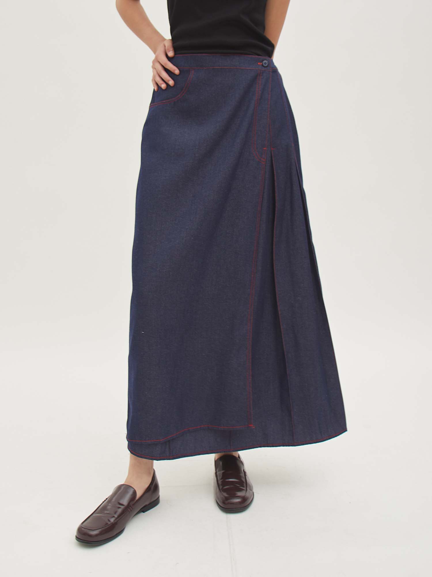 Maaha Denim Skirt - Black - Velvet at Bobo