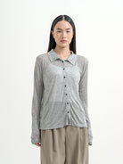 Jia Polo Cardigan - Gray Mixture - Bown