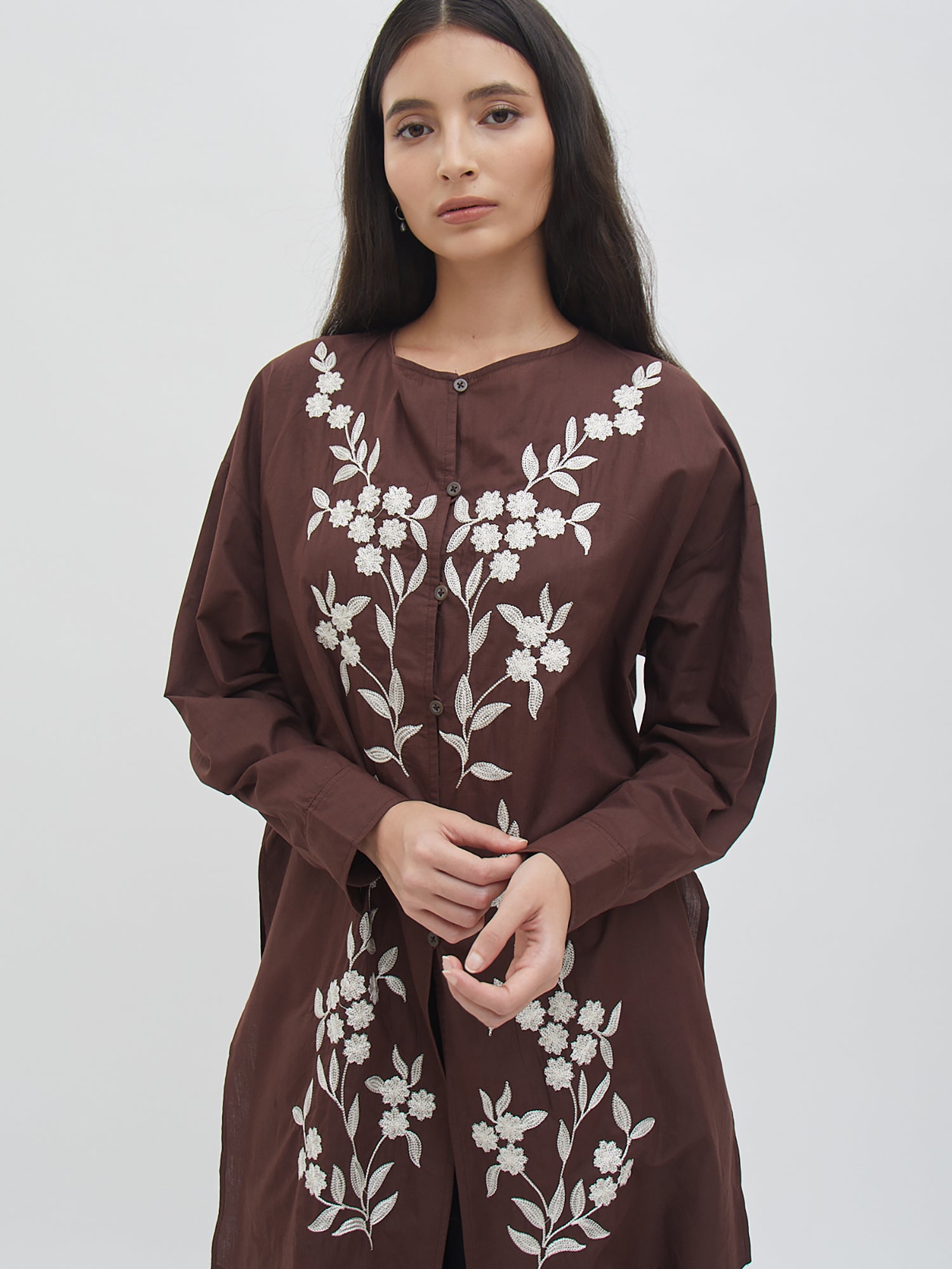 Savoy Shirt - Brown - Velvet at Bobo