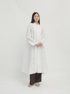 Moya Long Sleeve Dress - White - Velvet at Bobo