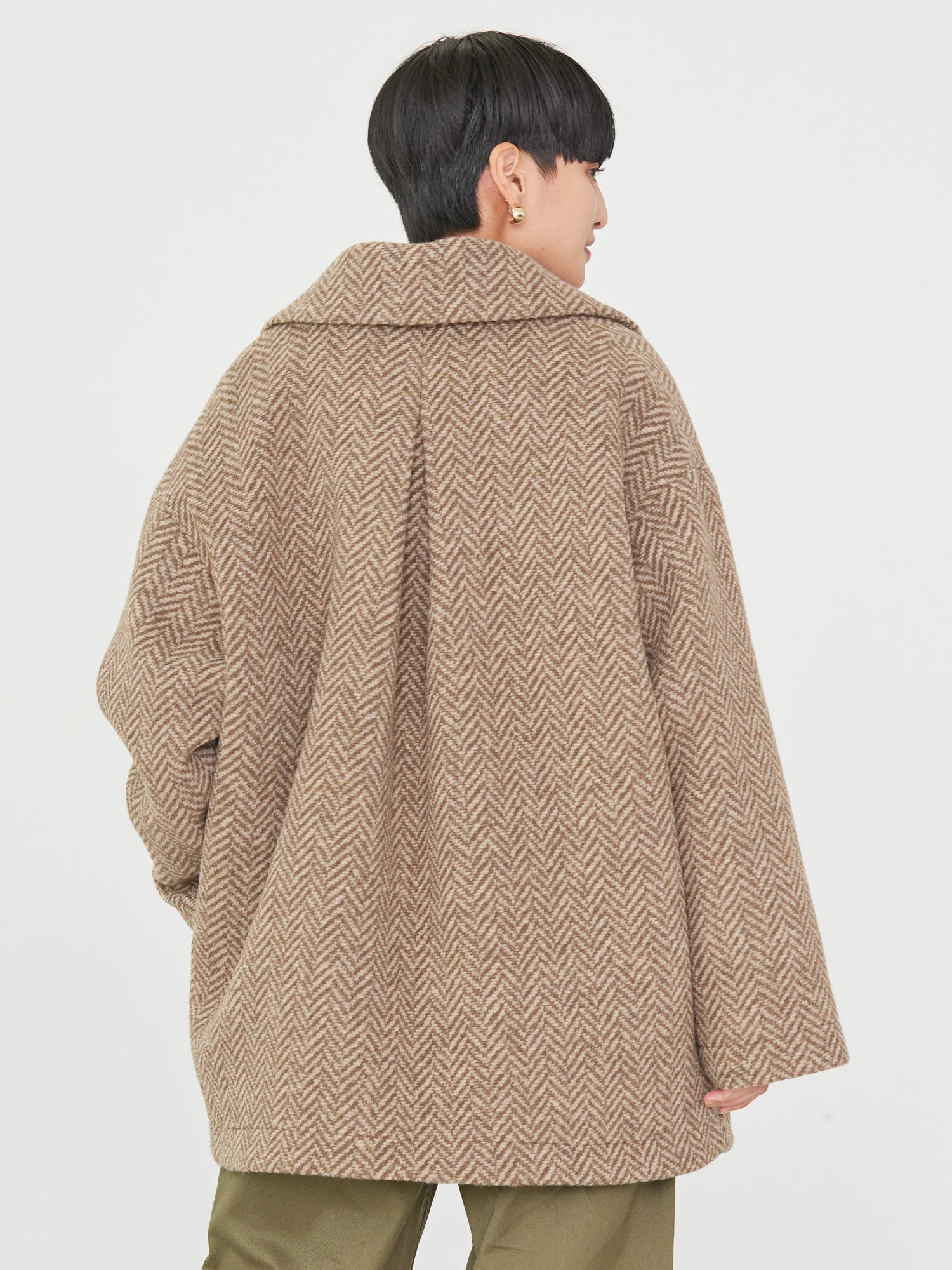 80s Handwoven Mohair Wool Cocoon Coat | S-L - Lucky Vintage