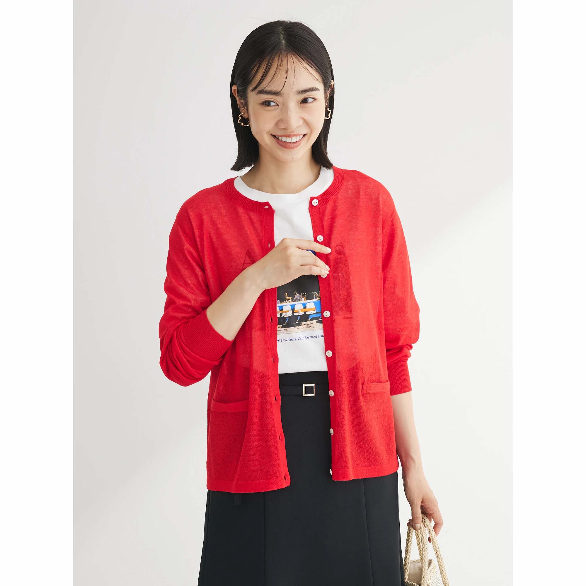 トップス THETOE BAKER CARDIGAN (RED) THETOE BAKER CARDIGAN (RED) Buy TED BAKER Ted Baker Woven