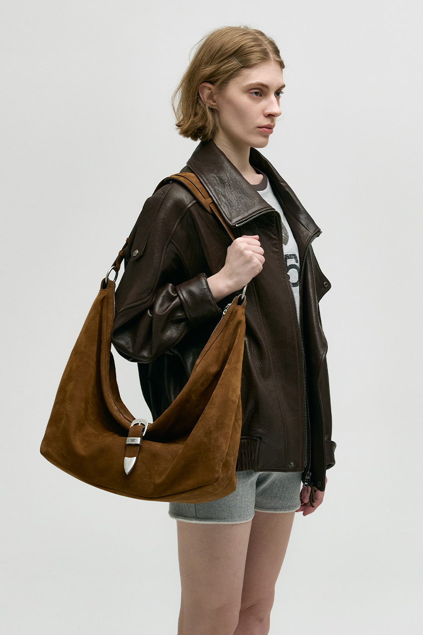 韓国レザー【MARGE SHERWOOD】DUMPLING TOTE chestnut nubuck 韓国レザー【MARGE SHERWOOD】DUMPLING TOTE chestnut nubuck