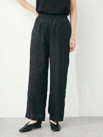 Celana Motif Yamaza Sheer Jacquard Pants Bobo Tokyo