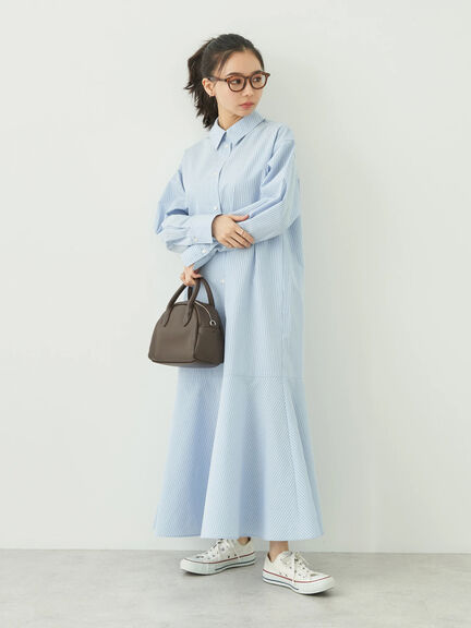 Shirt Dress Ningyo Mermaid Shirt Dress by Bobo Tokyo