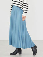 Masumi Satin Pleated Skirt - Bobo Tokyo