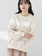 Fleece Sweater Satsuko with Ruffle Sleeve Pullover - Bobo Tokyo