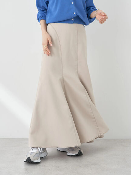 Rok Flare Kizuna Stitch Panel Flared Skirt by Bobo Tokyo