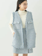 Vest Wanita Komu Tweed Gilet Bobo Tokyo