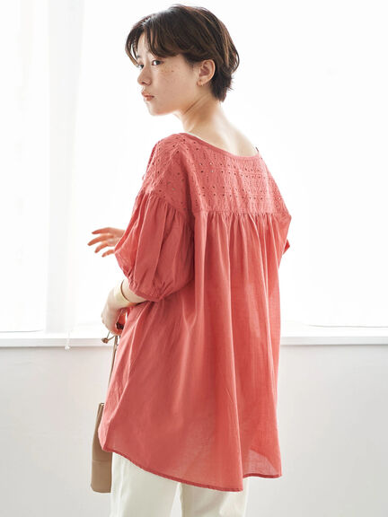 Tunik Lengan Balon Yukata Short Sleeve Lace Tunic