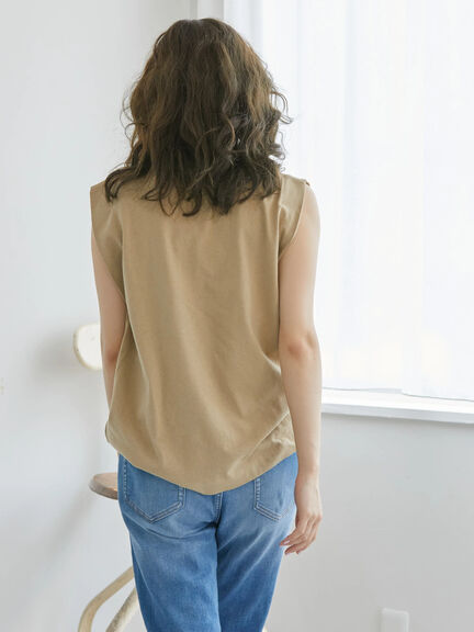 Blouse Tanpa Lengan Cannes French Sleeve Pullover