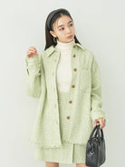 Jaket kemeja wanita Bocca Tweed Shirt Jacket Bobo Tokyo