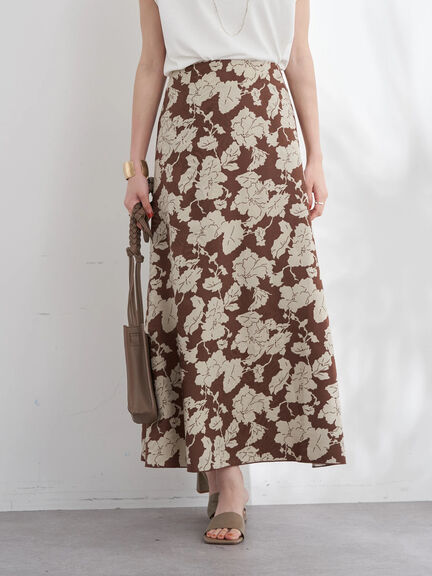 Rok Motif Bunga Remina Flower Jacquard Skirt