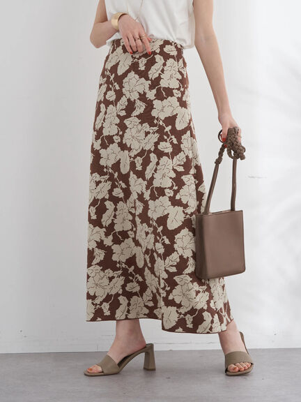 Rok Motif Bunga Remina Flower Jacquard Skirt