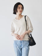 Blouse rajut Alicia Crew nexk Short Sleeve Knit