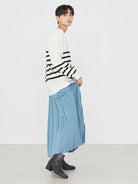 Masumi Satin Pleated Skirt - Bobo Tokyo