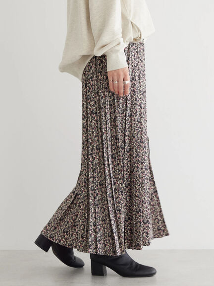 Masumi Satin Pleated Skirt - Bobo Tokyo